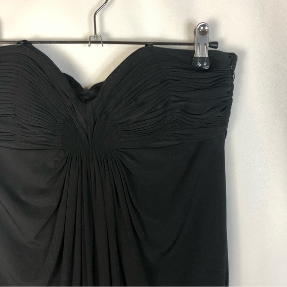 Laundry by Shelli Segal Black Drape Front Sleeveless Cocktail Dress 2 - Picture 3 of 4